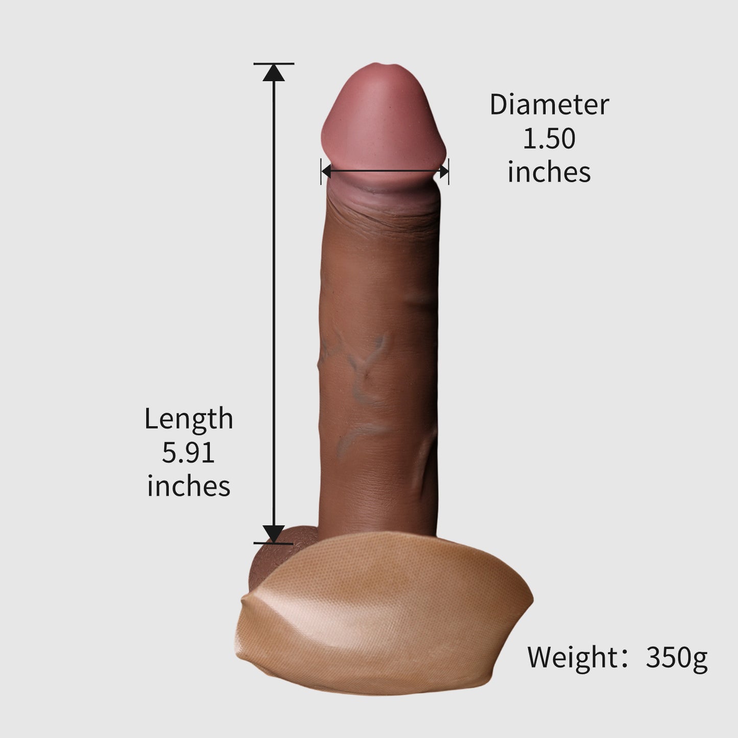 Adhesive Wearable Fake Penis for Lesbian Sex Toys and FTM Sex Toys